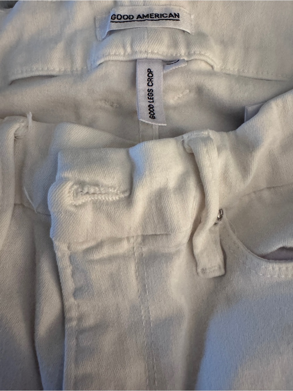Good American White Crop Jeans